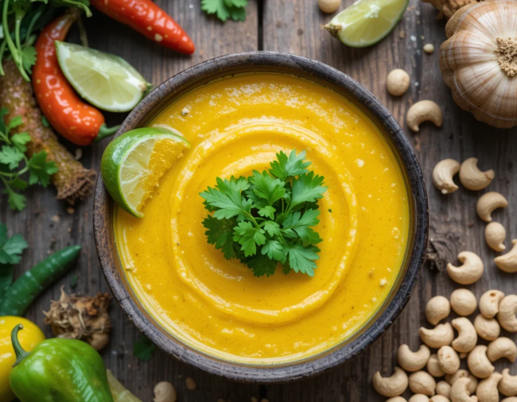 Vegan Aji Amarillo Sauce Recipe with Cashews and Peppers